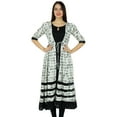 thumbnail image 1 of Bimba Womens 2 Piece Anarkali kurta Printed Rayon Kurti Designer Blouse, 1 of 8