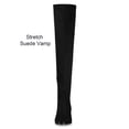 thumbnail image 3 of Botas altas Allegra K negras sobre la rodilla con punta redonda y tacón En bloque para mujer US 5.5 / UK 3.5 / EU 36, 3 of 7