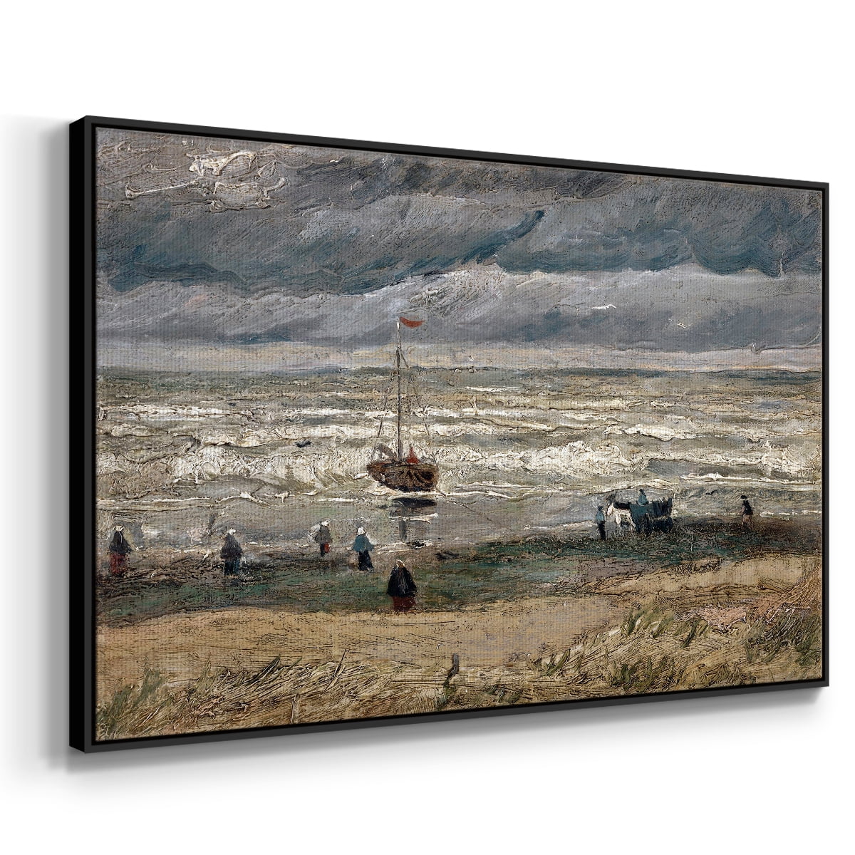 Vintage Landscape-CXXVII By Wexford Home Framed in Black Wood Gallery Wrapped Canvas 17 in. x 25 in.
