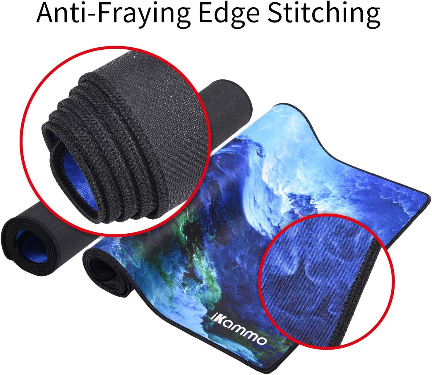 Large Gaming Mouse Pad/Mat Extended Computer Mouse Pad Large Desk Pad XXL Big Office Desk Mouse Mat/Pad with Waterproof Surface-Optimized Gaming Surface,35.4 * 15.7 * 0.8(XXL-044, Blue Clouds)