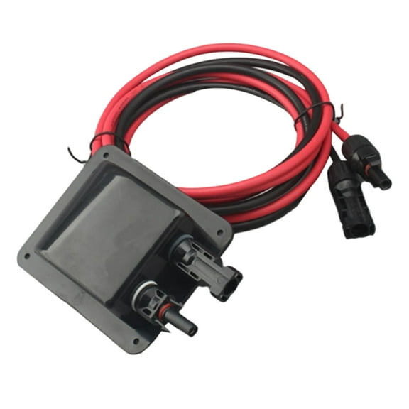 Double Cable Entry Port Solar Roof Set Accessory for Campers Waterproof ABS With 10ft 10AWG Photovoltaic Wire Use