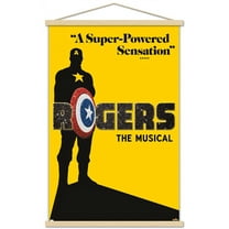 Marvel Hawkeye - Rogers The Musical Playbill Wall Poster with Wooden Magnetic Frame, 22.375" x 34"