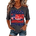 thumbnail image 3 of 250 Anniversary USA Shirt for Womens 1776-2026 250 Years America Flag Printed Shirts, 250th Anniversary USA Shirt Womens CrewNeck Short Sleeves Graphic Tees,4th of July Summer Womens Tops Dark Gray S, 3 of 5