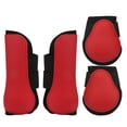 thumbnail image 1 of Horse Tendon Boots, PU Shell Horse Leg Guard Comfortable Neoprene Adjustable Prevent Injury  For Horse Training For Running For Jumping Red One Set, 1 of 8