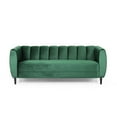 thumbnail image 3 of Christopher Knight Home Bobran Modern Velvet 3-seat Sofa by  - 30.00" D x 83.25" W x 30.25" H Blush + Dark Brown, 3 of 5