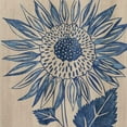 thumbnail image 2 of Zarris, Chariklia 12x12 Gold Ornate Wood Framed with Double Matting Museum Art Print Titled - Indigo Sunflower, 2 of 4
