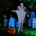 thumbnail image 4 of Xihbxyly Fantasma de Halloween de Tres Cabezas, Ojos Rojos Brillantes, Diseño de Tela Deshilachada, Decoración Espeluznante, Decoración para Interiores y Exteriores, Casa Embrujada Espeluznante, Tama, 4 of 7