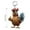 F, variant on Guozer Chicken Keychain 1PCS Backpack Keychain Rooster Pendant Car Decoration Pendant Decorative Key Rings