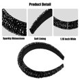 thumbnail image 4 of Unique Bargains Bling Padded Hairband Sparkle Faux Crystal Headbands Black, 4 of 7