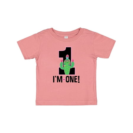 

Inktastic 1st Birthday Cactus Cute Girls 1 Year Old Gift Baby Girl T-Shirt