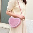thumbnail image 3 of Bolso de corazón lindo, bolso de hombro cruzado con corazón, bolsos de hombro de cuero de PU para mujer, 3 of 5