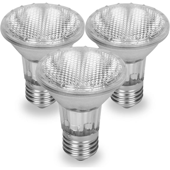 PAR 20 Halogen Bulb 120V 50W (70W Equivalent) with E26 Medium Base, High Output 700 Lumens Flood Bulbs Dimmable,2800K Warm White,Pack of 3
