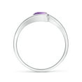 thumbnail image 2 of ANGARA Natural 0.8 Ct. Amethyst Solitaire Ring in 14K White Gold for Women (Ring Size: 11.5), 2 of 9