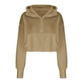 thumbnail image 4 of Timegard Half Zip Sweatshirt for Women Hoodies Cropped Pullover Fall Casual Loose Tops with Pockets, 4 of 7