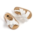thumbnail image 3 of Ticikt Baby Girls Sandals Summer Shoes Solid Bow Beach Shoes Outdoor First Walker Toddler Girls Shoes for Summer,Color:White,Size:12-18 Months, 3 of 9