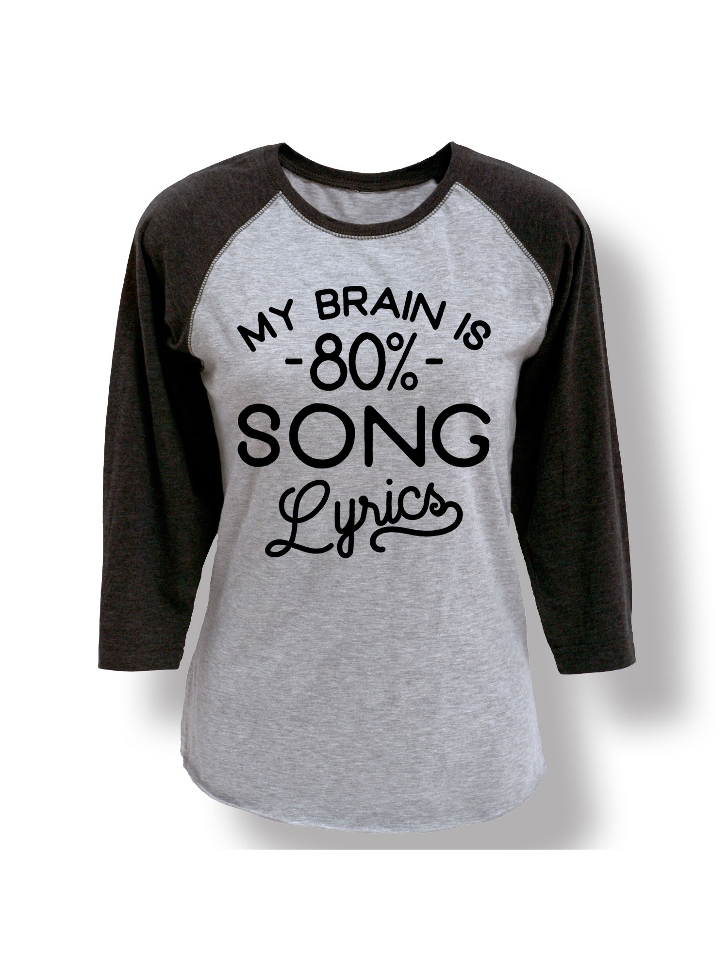 Air Waves My Brain Is 80 Percent Song Lyrics Ladies Baseball