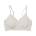 thumbnail image 2 of Zuwimk Bras For Women Push Up,Women's No Side Effects Underarm and Back-Smoothing Comfort Wireless Lift T-Shirt Bra White,M, 2 of 4