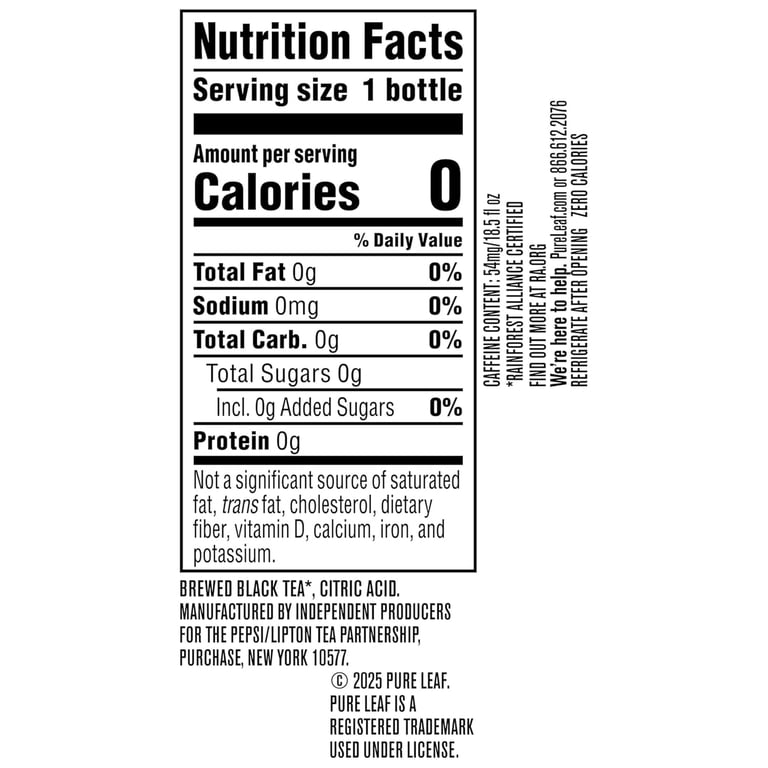Pure Leaf Unsweetened Real Brewed Iced Tea, 18.5 fl oz, 12 Pack photo 8
