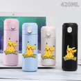 thumbnail image 3 of Botella de agua al vacío con forma de taza de Pokémon Pikachu para niños, para beber, deportes, portátil, de gran capacidad, para exteriores, térmica, de acero inoxidable, 3 of 5