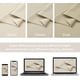 thumbnail image 4 of Cortinas con trabillas en la parte posterior, 243 cm de largo, color beige crema, para sala de estar, decoración urbana, cortinas opacas para dormitorio, cortinas con rieles con aislamiento térmico,, 4 of 5