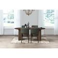 thumbnail image 4 of New Classic Furniture Kody 5-Piece Wood Oval Dining Table Set in Walnut/Green, 4 of 10