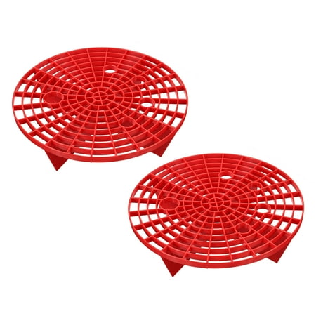 Uxcell Wash Bucket Insert 9.25" Grit Filter for Wash and Detail Kits Red 2 Pack