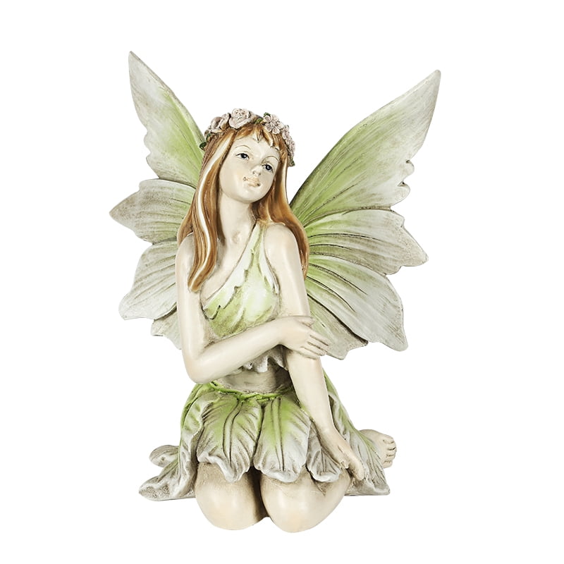 Garden Accent Winged Fairy seated on a Turtle NEW 