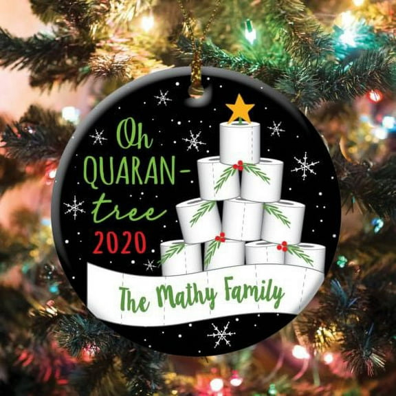 Oh Quaran-Tree 2020 Personalized Ceramic Ornament