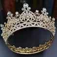 thumbnail image 2 of OHOIOLLA 1Ud Rhinestone Crown Dorado Para Bodas Con Y Detalle Exquisito En Aleación, 2 of 8