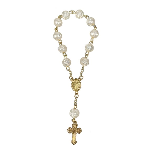 Giaone Mini Rosary Baptism Favor Acrylic Finger Rosaries Weddings Party Favor