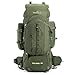 thumbnail image 3 of Tripole Colonel 80 Litres Internal Frame Rucksack + Detachable Day Pack, Rain Cover, Army Green, 3 of 4