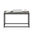 thumbnail image 4 of Furinno Camnus Coffee Table, Metal Frame Grey Coffee Table, Rectangular Wide Side Table, Easy Assembly, for Living Room, Bedroom, Home Office, Grey Oak, 4 of 5