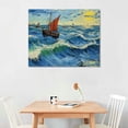 thumbnail image 2 of Awypu  - Fishing Boats At Sea, Vincent Van Gogh Art Reproduction. Giclee Canvas Prints Wall Art for Home Decor, 2 of 4
