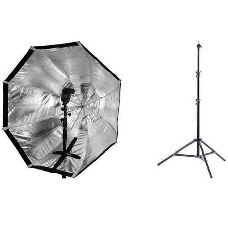 UPC: 0846431005463 | 2336 43  Apollo Orb with Removable Front Diffusion Panel – Fiberglass Frame – Bundle With Flashpoint Pro Air Cushioned Heavy Duty Light Stand – 7.2