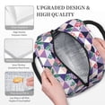 thumbnail image 3 of Yiaed Plaid Flamingo Print Lunch Bag Adult Insulated Lunch Box, Leakproof Cooler Food Lunch Containers Reusable High Capacity Lunch Tote Bags-One Size, 3 of 6