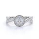 thumbnail image 4 of JeenMata Anillo de Compromiso de Moissanita de Corte Redondo de 1 Quilate en Oro Blanco de 18 K sobre Plata, 4 of 6