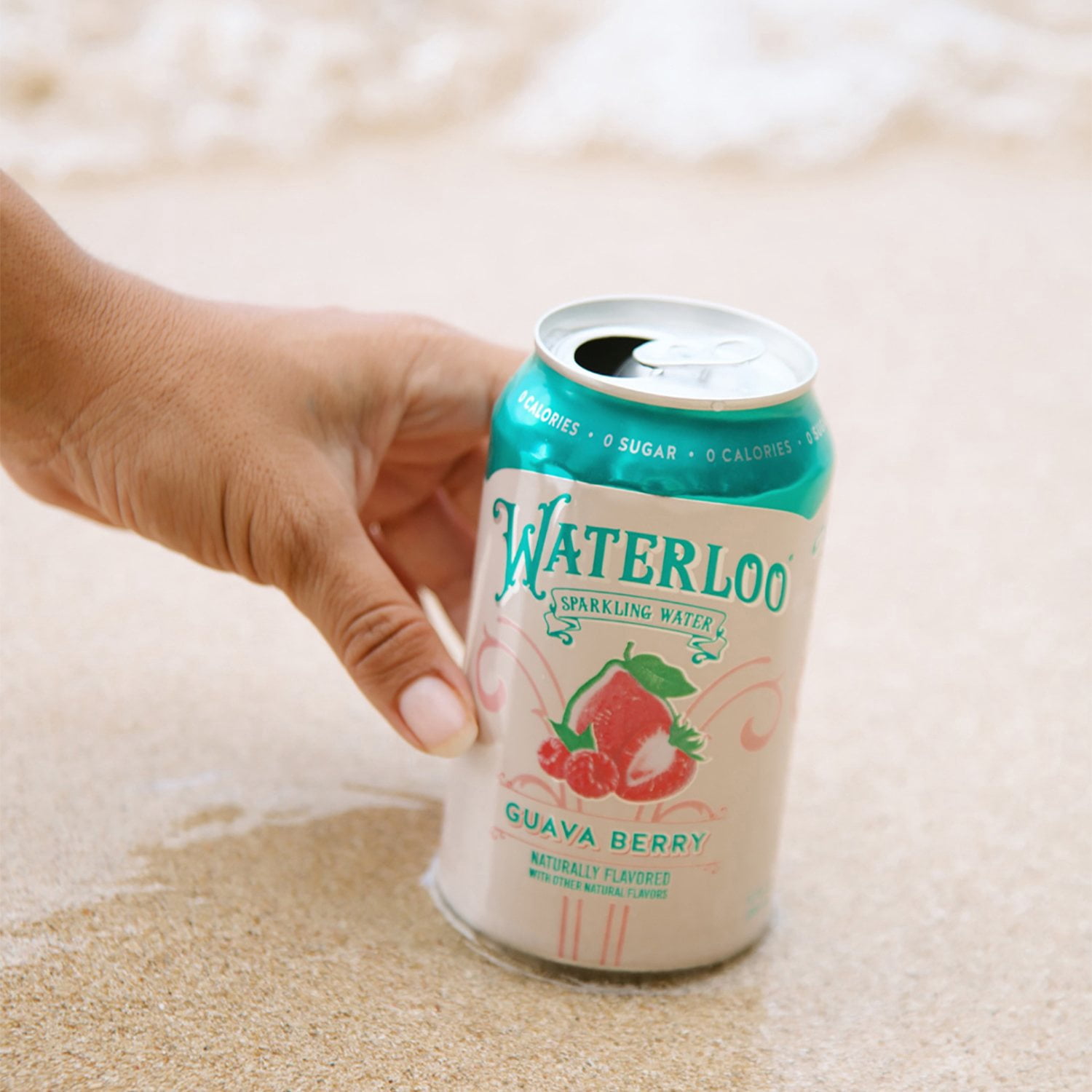Waterloo Sparkling Water Variety Pack, Tropical Fruit, Guava Berry & Ruby Red Tangerine 12 fl oz Cans, (6 Pack)
