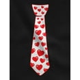 thumbnail image 2 of Tstars Boys Unisex Valentine's Day Cool Shirts for Kids Love Red Hearts Tie Love Gift for Valentine's Day Outfit Cute Gift Idea for Boy Toddler Kids Sweatshirts, 2 of 6