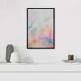 thumbnail image 3 of IDEA4WALL Framed Canvas Print Watercolor Blush Pink Teal Paint Abstract Geometric Wall Art Minimalism Decorative Colorful Mid-Century Illustration for Living Room, Bedroom - Black 24"x36", 3 of 5