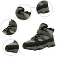 thumbnail image 4 of BOBOGOJP Boys Fashion Boots High Top Lace-up Shoes Waterproof Anti-Slip Faux Leather(toddler/littile kids) Black for Size 2, 4 of 6