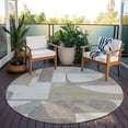 thumbnail image 6 of Addison Rugs Chantille Indoor/Outdoor Transitional Mid Century Khaki Washable Round Rug, 8' x 8', 6 of 6