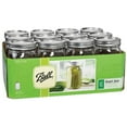 thumbnail image 3 of Ball Mason Glass Jar Wide Mouth with Lid and Band Quart 32 oz, 12-Pack, 3 of 6