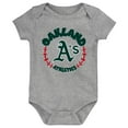 thumbnail image 4 of Newborn & Infant Gold/White/Heather Gray Oakland Athletics Biggest Little Fan 3-Pack Bodysuit Set, 4 of 4