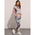 thumbnail image 2 of DARING DIVA Women's 2 Piece Tie Dye Hoodie Drawstring Sports Outfit XL Pink Black, 2 of 7