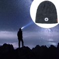 thumbnail image 4 of Gorro de lana Cola Gorro con luz LED recargable por USB Gris oscuro, 4 of 5