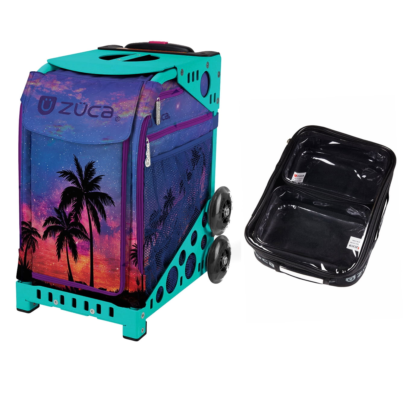 ZUCA Island Life Sport Insert Bag & Frame - Black With Non-Flashing Wheels