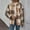 Khaki, variant on Stamzod Womens Fall Fashion 2025 Plaid Jackets with Pocket Turndown Long Sleeve Button Down Jacket Casual Women's Outerwear Khaki S
