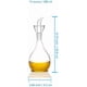 thumbnail image 4 of Botella dispensadora de aceite de oliva de vidrio transparente de 380 ml (13 onzas). Aceitera y vinagrera con vertedor (sin embudo). Jarra de aceite de oliva para cocina y barbacoa., 4 of 5