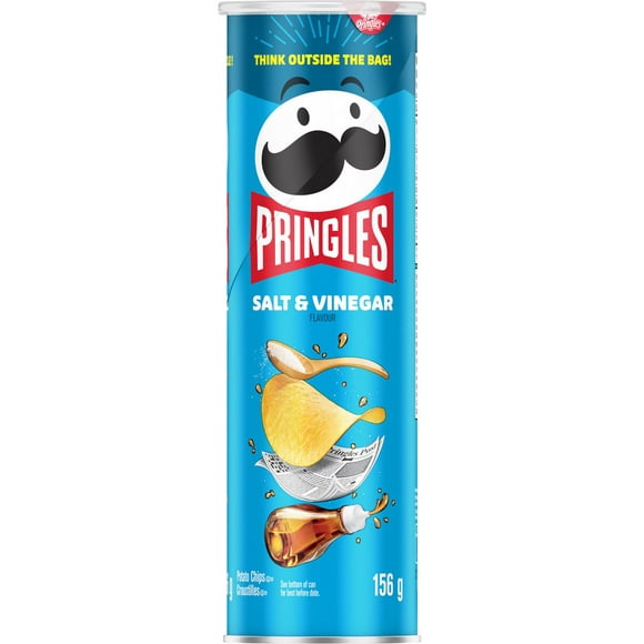 Pringles Salt & Vinegar Flavour Potato Chips 156 G, 156g