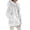 195#White, variant on Plus Size Winter Coats for Women Full Zip Oversized Fleece Sherpa Jacket Drawstring Fuzzy Hooded Outerwear w/Pockets Light Gray XL